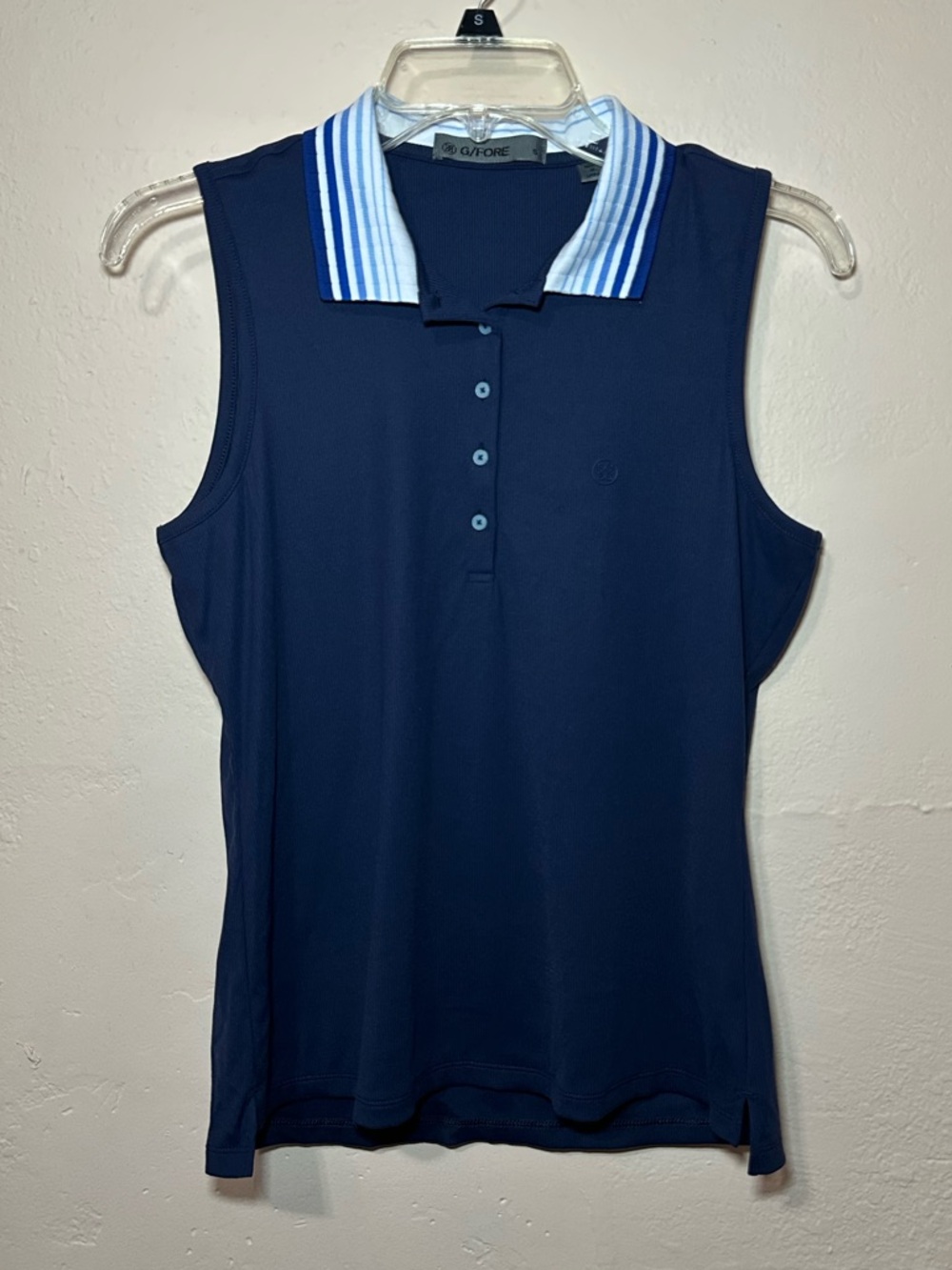 G/FORE Women's Pleated Collar Sleeveless Golf Polo